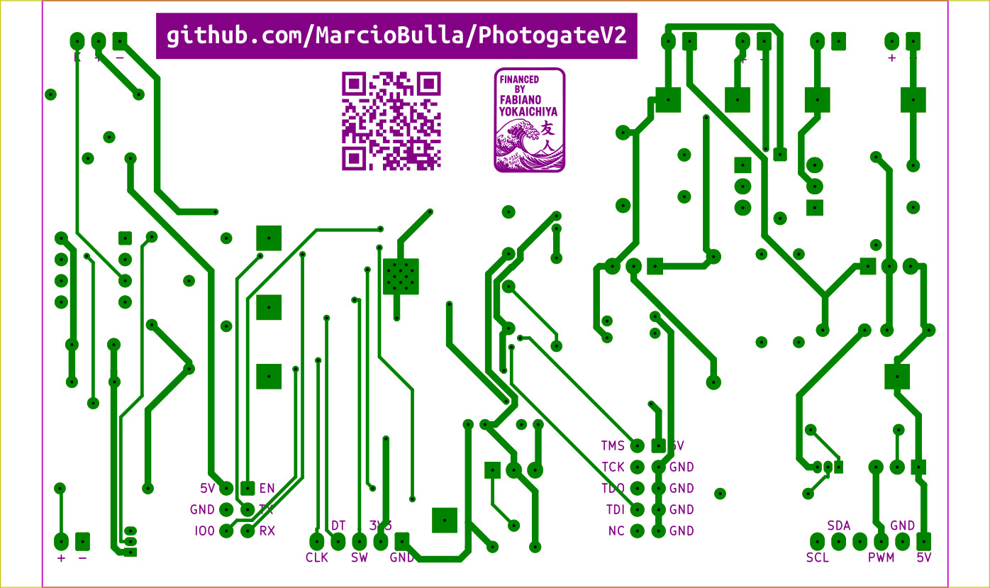 KiCad back PCB layout